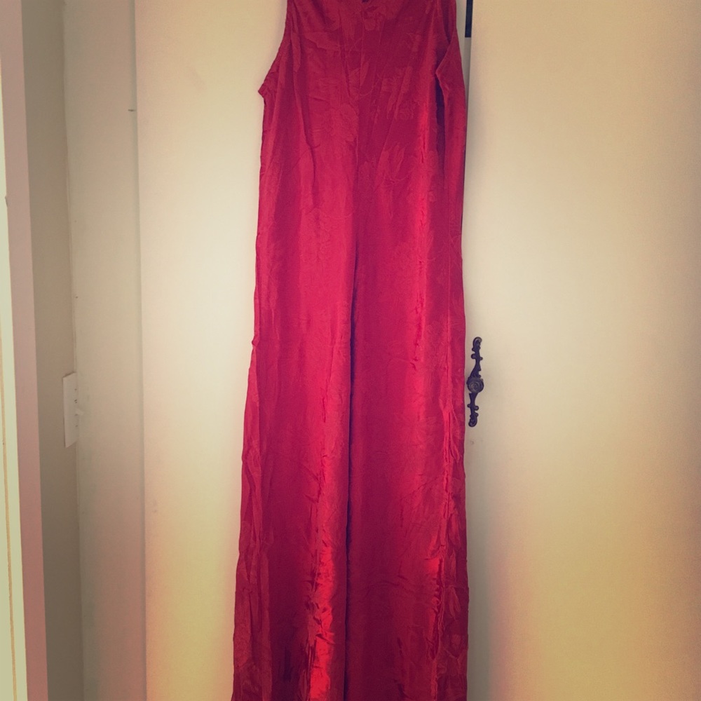Long red dress